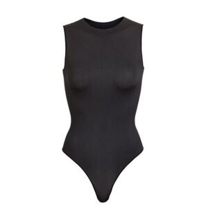 Skims Fits Everybody High Neck Bodysuit Graphite XL NWT